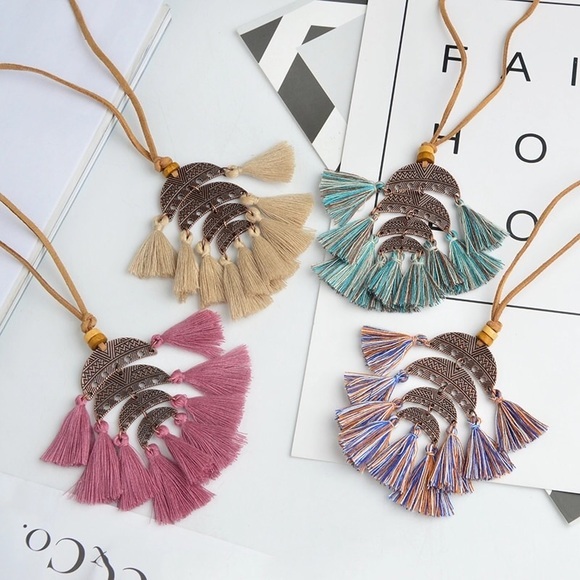 Long Tassel Necklace - Picture 2 of 3